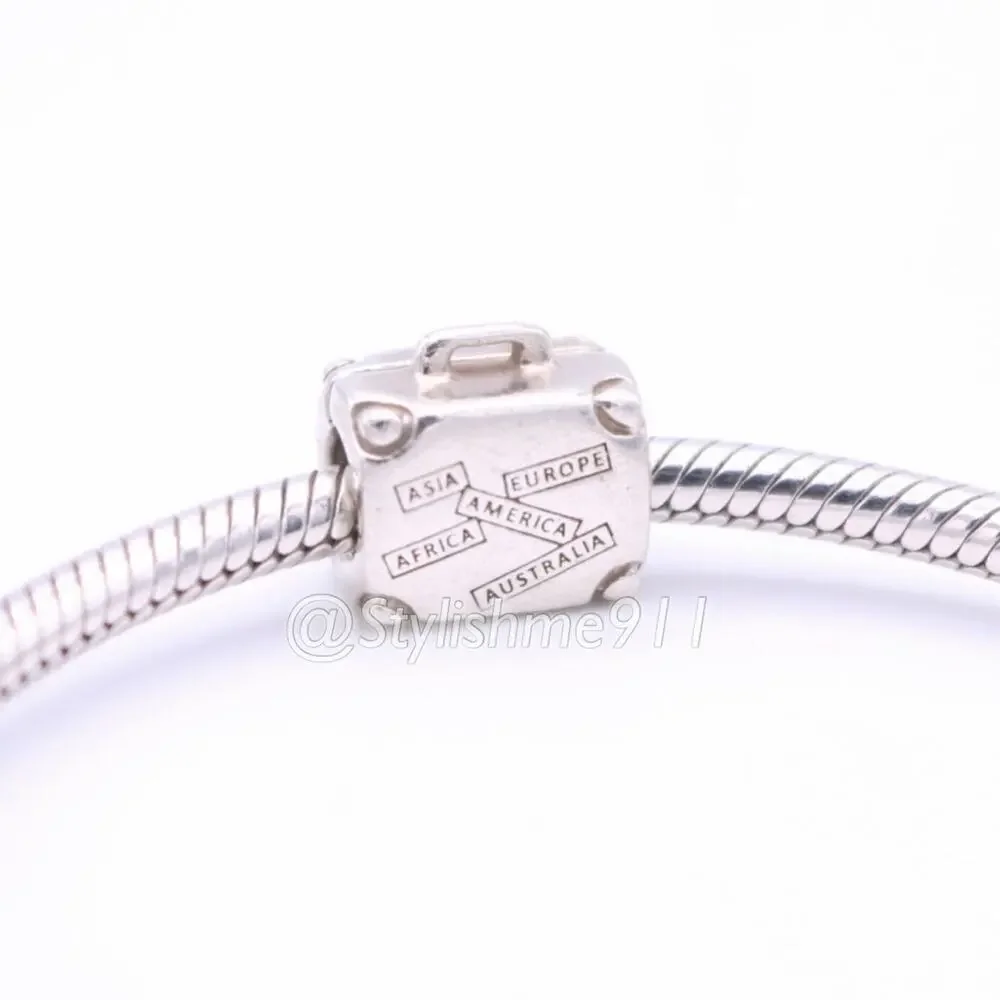 Authentic Pandora I Love To Travel Suitcase Airline Exclusive Retired Charm